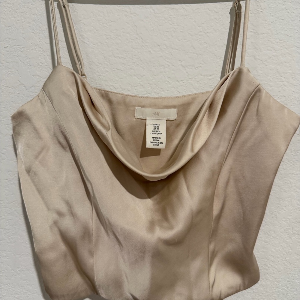 H&M Beige Cowl Neck Camisole
